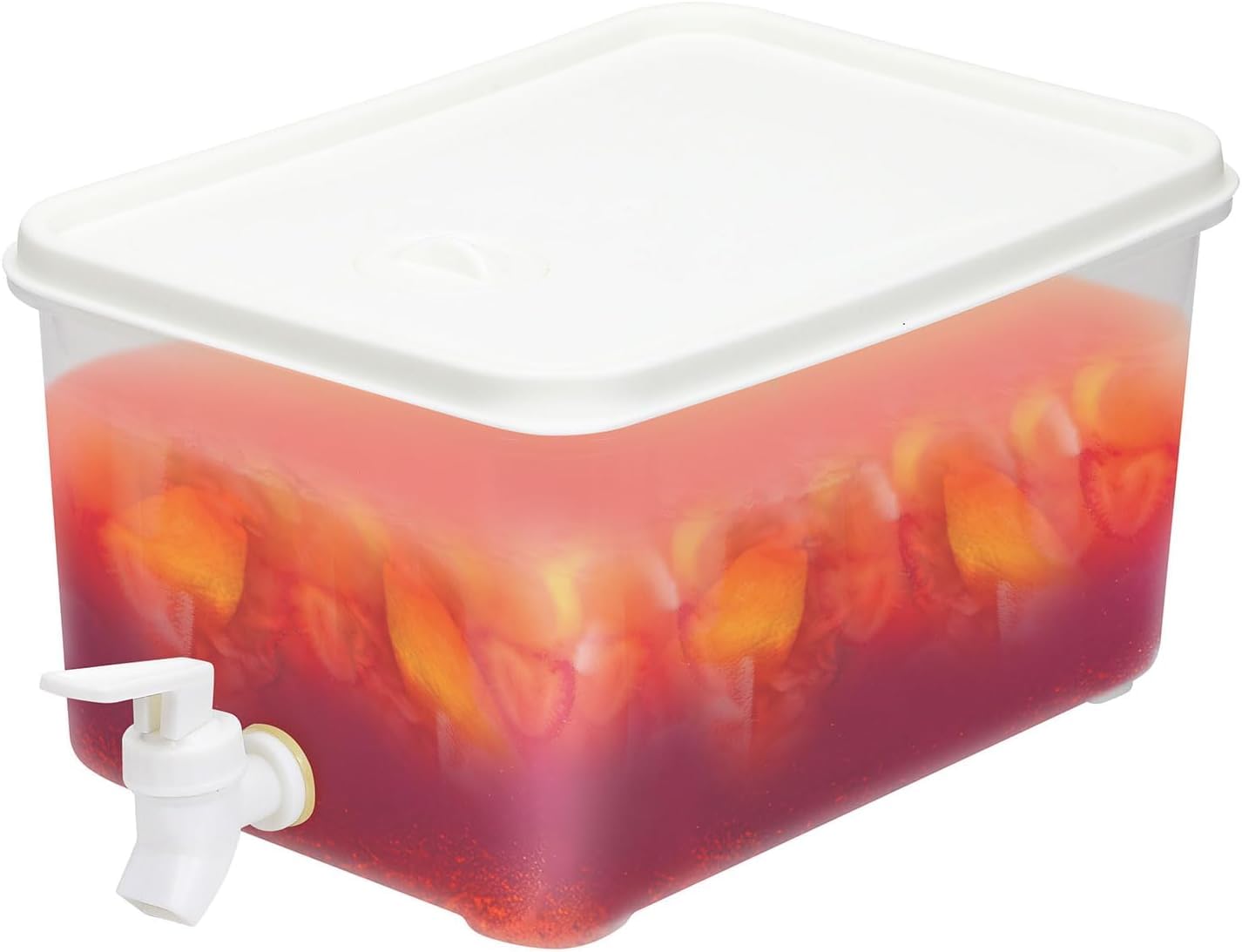 Drink, Milk, Juice Dispenser - Water Fridge Dispenser with Tap - Jug Chiller Large Dispenser for Milk, Fruit, Fusion, Ice Teas and Juices - Teapot Dispenser with Faucet (5L)