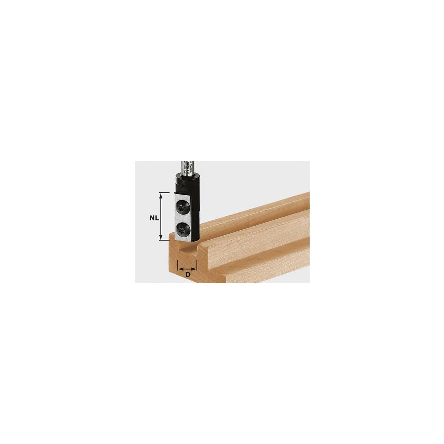 Festool Fraise à rainurer avec plaquettes réversibles HW S12 D14/45 WM