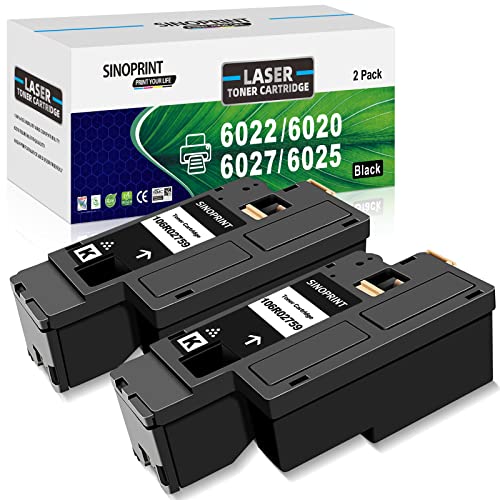 Pack de 2 toners 106R02759 noir pour imprimantes Xerox Phaser 6022 et WorkCentre 6025