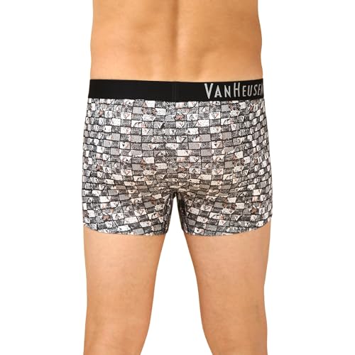 Image of Van Heusen Men's Cotton Trunk - Pack of 1 | Contoured pouch for support | Antibacterial Briefs | Sweat Absorbant | Moistue Wicking | Breathable Everyday Underwear | Long Lasting Color| Fun Prints | Style 10051