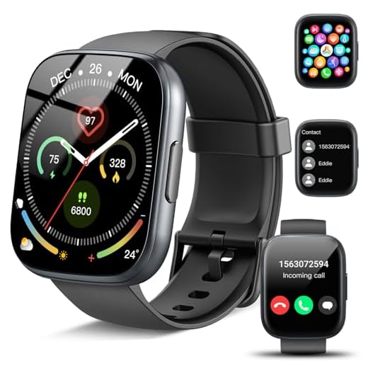 Montre Connectée Homme Femme, 1,95" HD Smartwatch avec Appel Bluetooth, 110+ Sportifs Montre Sport avec Moniteur Sommeil/Cardiofrequencemetre/Podomètre, Etanche IP68 Montre Sport pour Android iOS