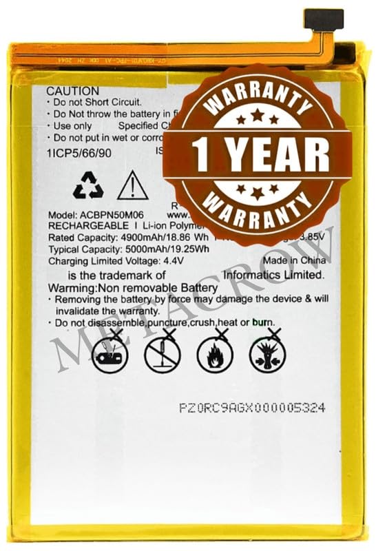 Original ACBPN50M06 Battery Compatible for Micromax in 1 (E6746) | Micromax in Note 1 (E7746) - (5000 mAh) - 1 Year Warranty_AX2 (B0DBZYY748) Amazon Price History, Amazon Price Tracker