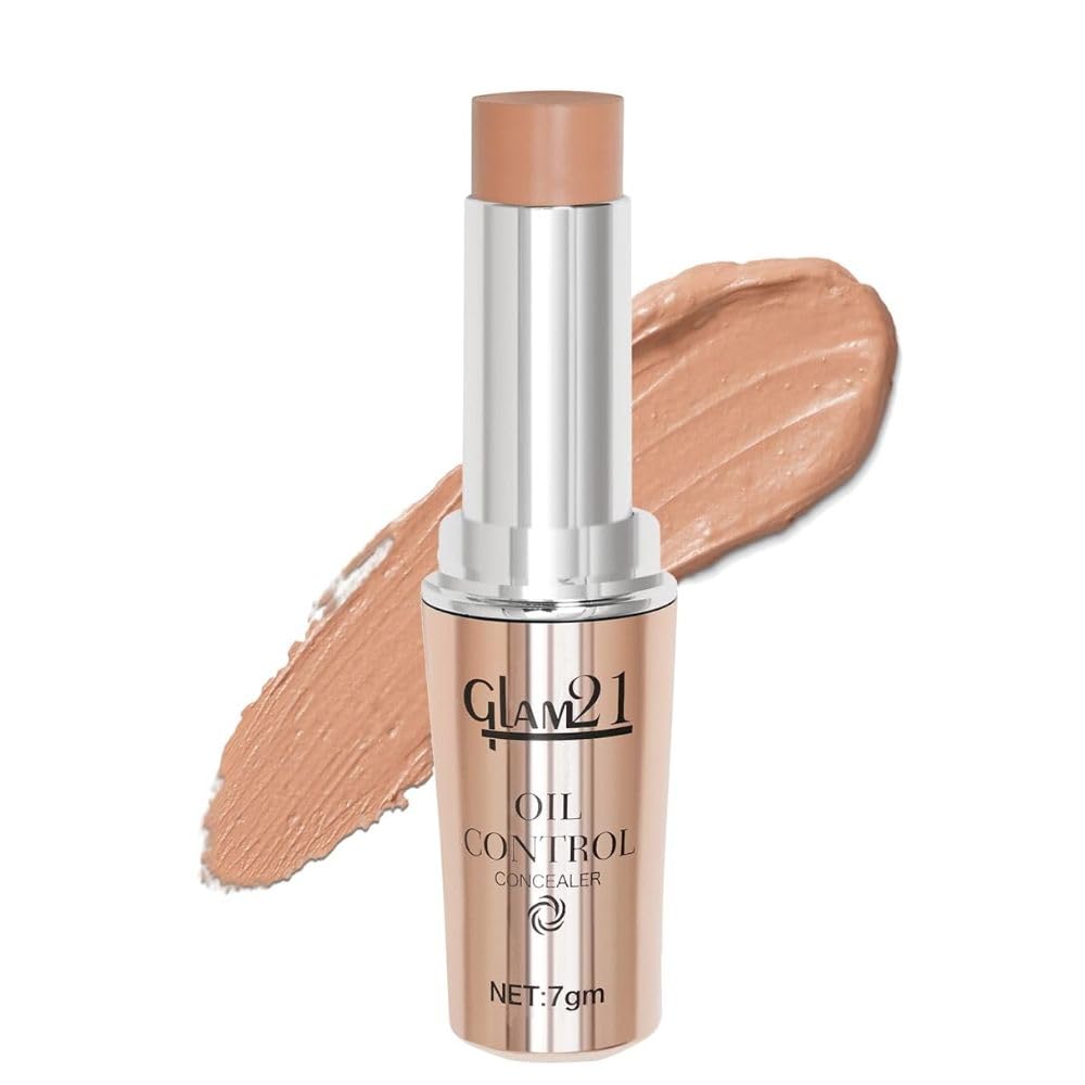 glam21 oil control concealer | medium to full coverage| matte finish| non-sticky texture | longer stay | for all skin types| 7 gm | shade -01