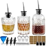 Glas Sirup spender Set Kaffeesirup spender für Küche Coffee Bar, Essig und Ölflaschen Olivenöl Flasche 3 Packung