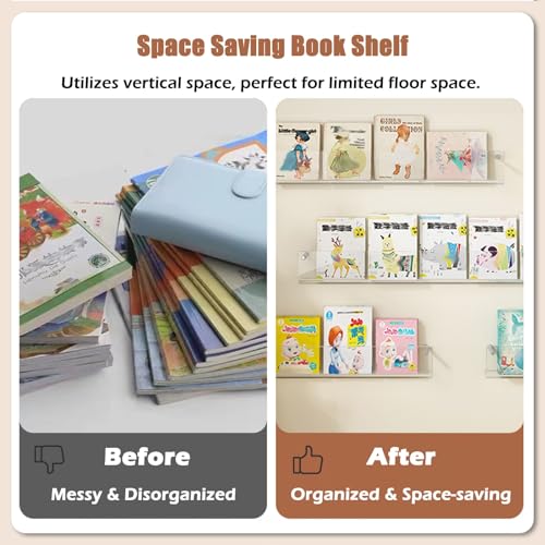 Support mural en acrylique pour magazines, brochures pour la maison, le bureau, le trieur de courrier suspendu, porte-dossiers