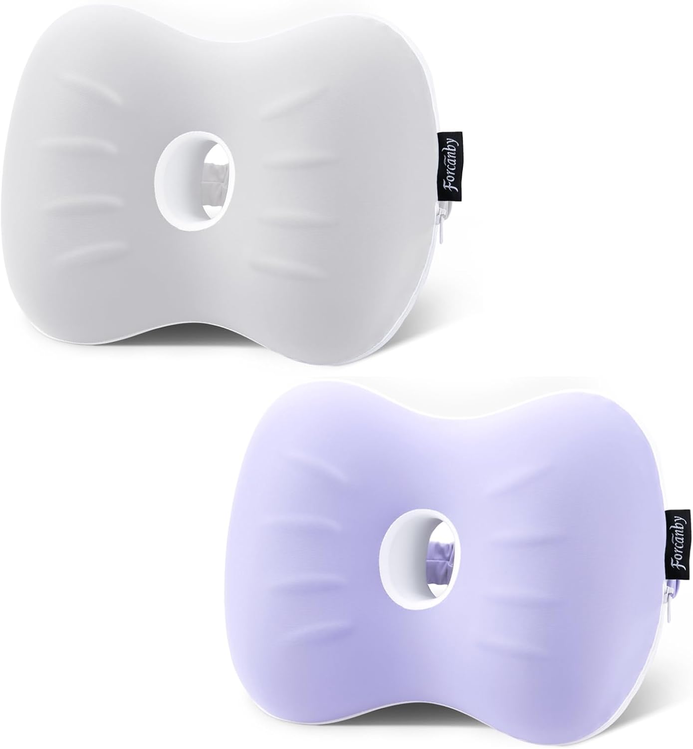 Leg & Knee Pillow for Side Sleepers - Smooth Spine Alignment Pillow (Purple+Grey)
