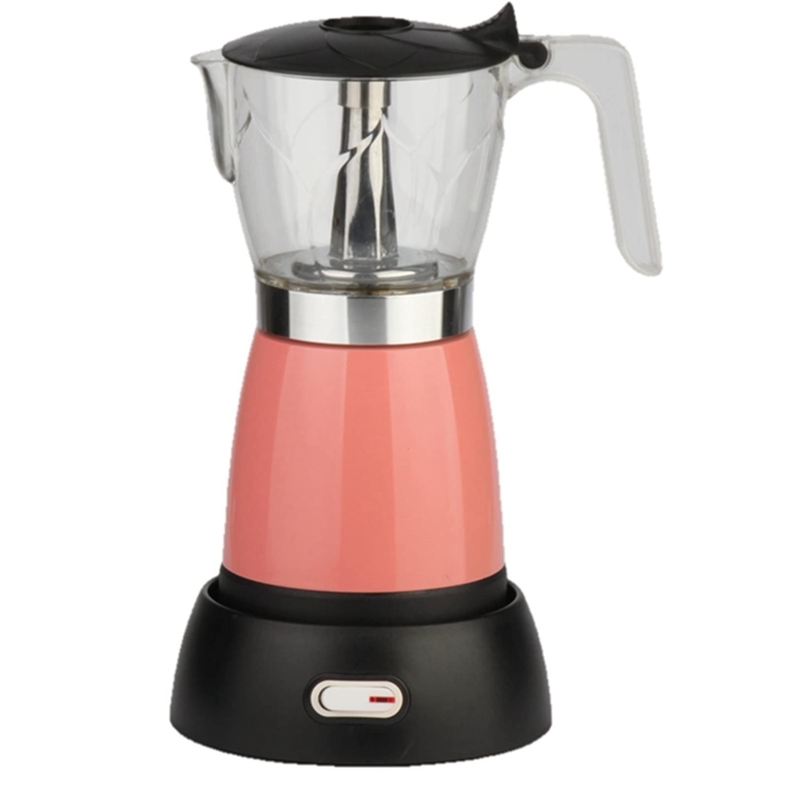 JINGYAN Caffettiera Caffettiera Moka elettrica Espresso, Adatta per la Cucina di casa e L'Ufficio(Pink)