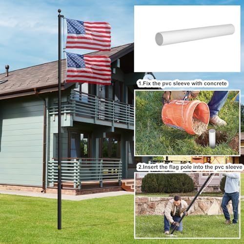 Ffily WZ-BK-TJ-25-2.3 11 Gauge Heavy Duty Flag Pole thumb #7
