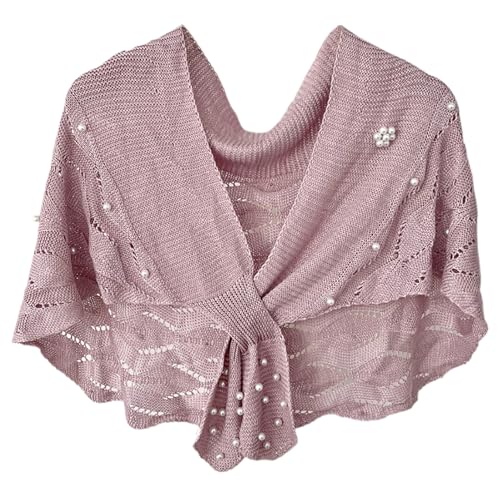Beaded Shawl Knitted Poncho Wrap Pashmina Shawls Shrug Casual Scarf Cape for Women Fashion