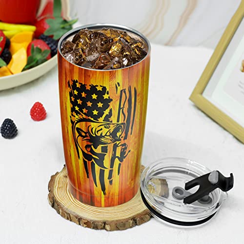 Fishing Gifts For Men - 20Oz Fishing Tumbler Gifts For Fishermen - Unique Christmas Gifts For Him - Cool Birthday Gifts For Dad Husband - I Would Rather Be Fishing Tumbler, 1 Piece #TOP2