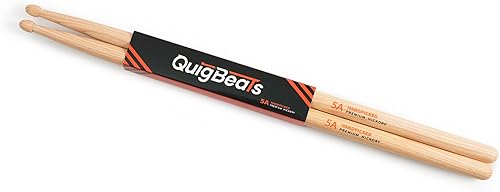QuigBeats - Baquetas de nogal 7A de alta calidad, baquetas a juego para adultos y niños, 1 par, A