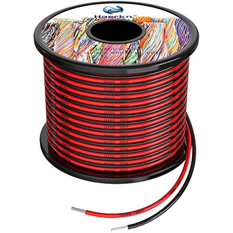 18awg Silicone Electrical Wire Cable 132ft [Black 66ft Red 66ft] 18 Gauge Separete Wire Hook Up Oxygen Free Stranded Tinned Copper Wire High Temperature Resistance Spool Cover