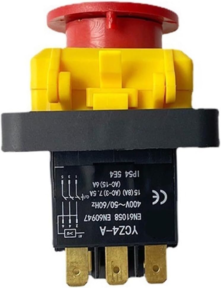 Reset Momentary Press Push Button YCZ4-A 7 Pins IP55 Protective Cover ON Off Electromagnetic Switch