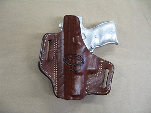 Azula Gun Holsters High Point 9mm OWB Leather 2 Slot Molded Pancake Belt Holster CCW TAN RH