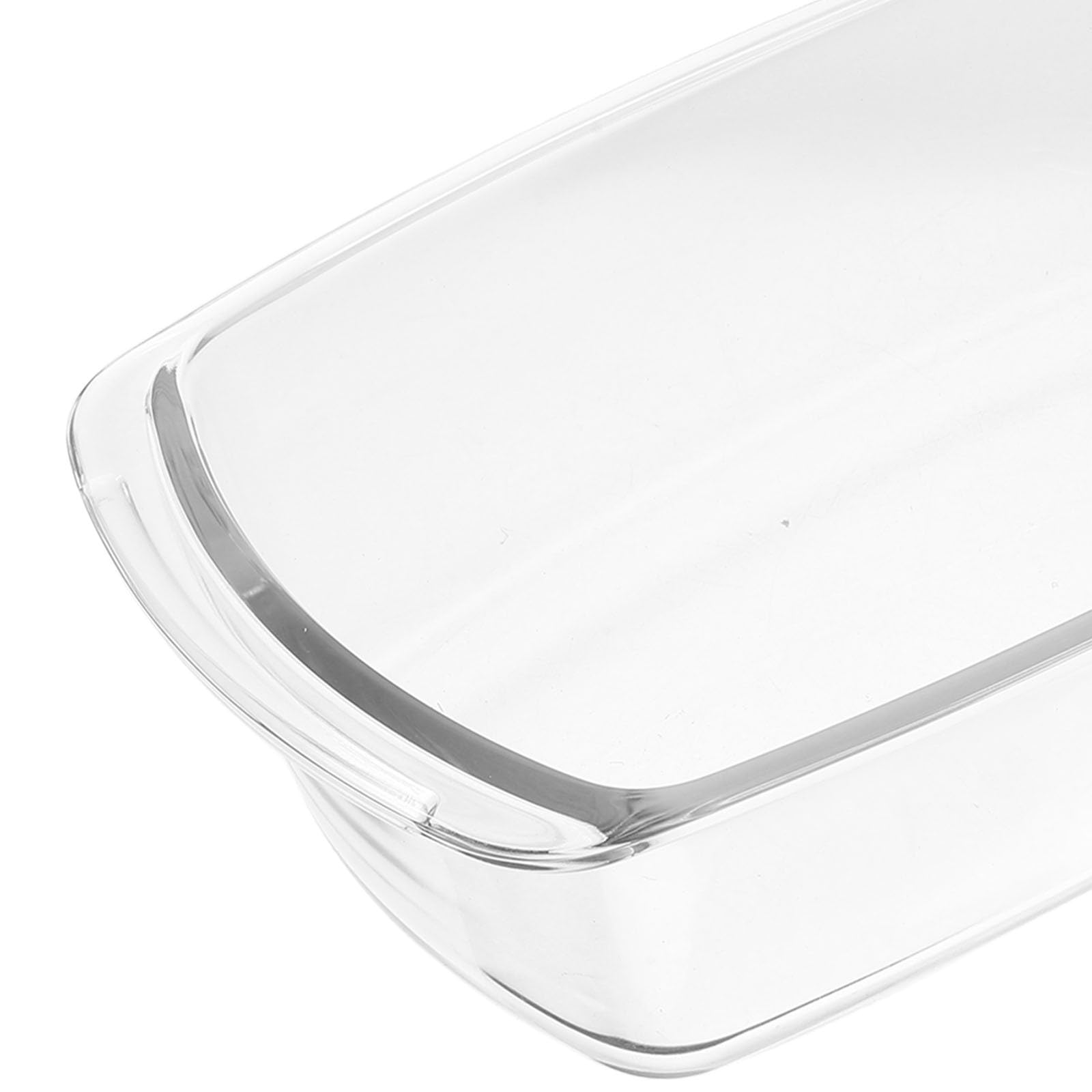 Moule Rectangulaire en Verre 1,8 L pour Cuisson Homogène et Résistance aux Chocs, Plat de Service Mie et Gâteau la Maison