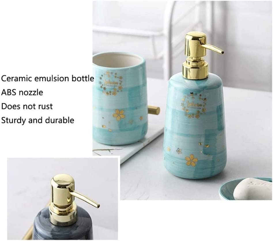 Accessoires de salle de bain distributeur savon porte brosse à dents céramique D