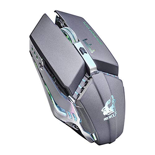 Mini Mouse Wireless, Wireless Mouse, 7-farbige, von Hinten Beleuchtete Optische USB-Gaming-Maus, Laptop-Maus für PC/Tablet/Laptop und