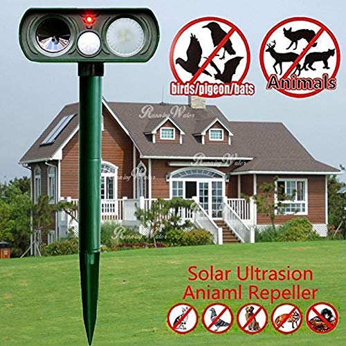 Lubatis Ultrasonic Animal Repeller Cat Repellent Outdoor Solar Powered Animal Deterrent PIR Sensor