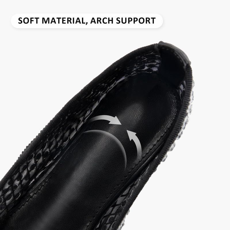 WIRALOMI Rhinestone Ballet Flats for Women Sparkly Ballerina Flats Comfortable Mesh Glitter Party Wedding Dress Shoes3