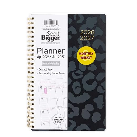 PlanAhead See It Bigger Monthly/Weekly Planner ,8.75" x 5.5" x 0.5'' / Medium Size, ASSORTED COLOR and BallPoint Crystal Diamond Pen from TheBeliver LLC