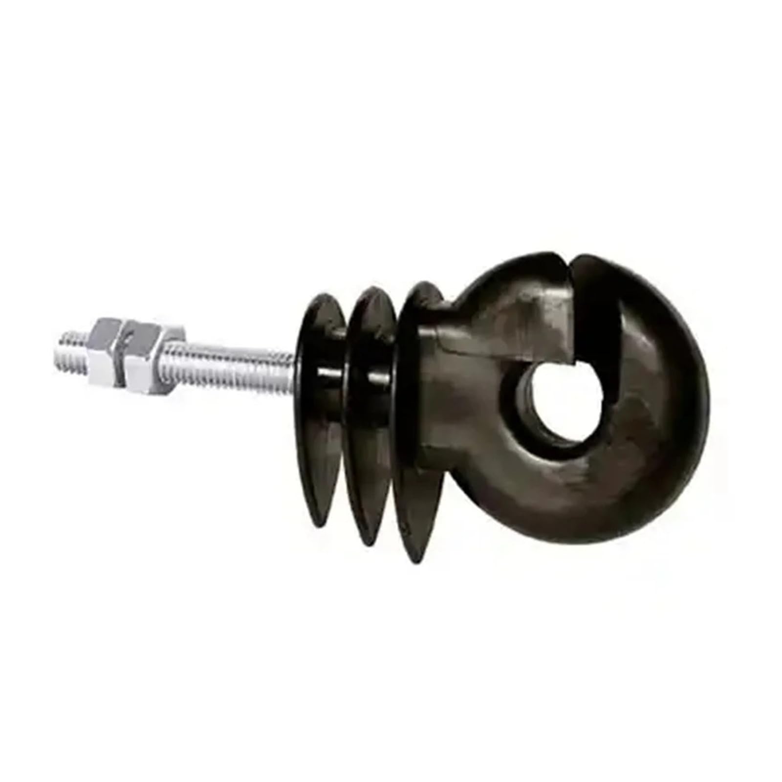 Aisladores de Valla Eléctrica 50 aisladores de Postes de Madera galvanizados y atornillados con Rosca Negra for cercas eléctricas.