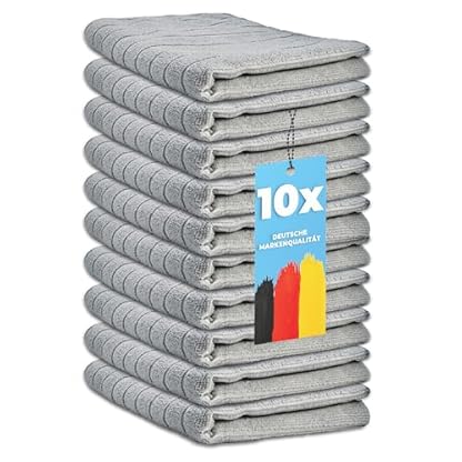 limpando 10x Geschirrtücher und Küchentücher (40x65cm) - Putzlappen für Glas, Besteck, Teller und Küche - Mikrofaser Trockentuch/Geschirrhandtücher- Saugstark und schnelle Trocknung | Kitchen Towels
