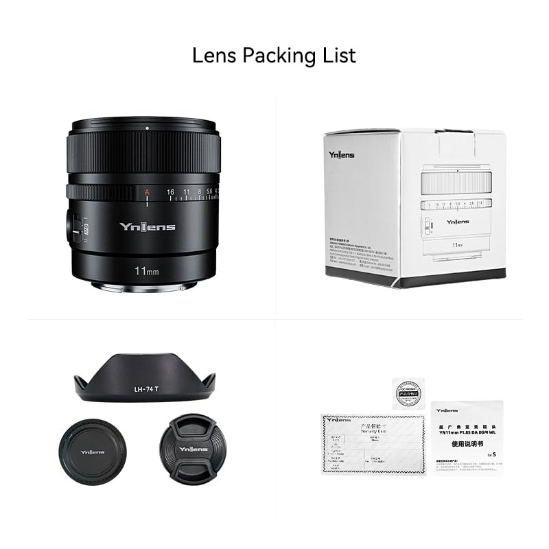 YONGNUO YN11MM F1.8S DA DSM WL Wide Angle Fixed Prime Lens for