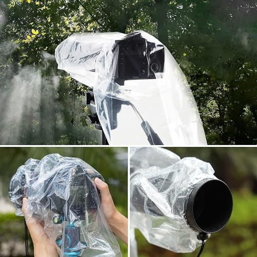JJC Kamera-Regenschutz, Regenschutzhülle für Canon, Nikon, Sony, DSLR-Kamera mit Objektiv bis zu 45 cm Länge, 2 Stück