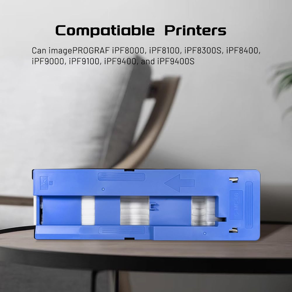 Ricambio della cartuccia di manutenzione MC-08 per Canon Imageprogramm iPF8000 iPF8100 iPF8300S iPF8400 iPF9000 iPF9100 iPF9400 iPF9400 iPF9400 iPF9400S stampante, serbatoio di manutenzione