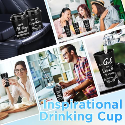 Pack 20 Vasos Plásticos con Tapa 16oz Skylety Negro miniatura 6