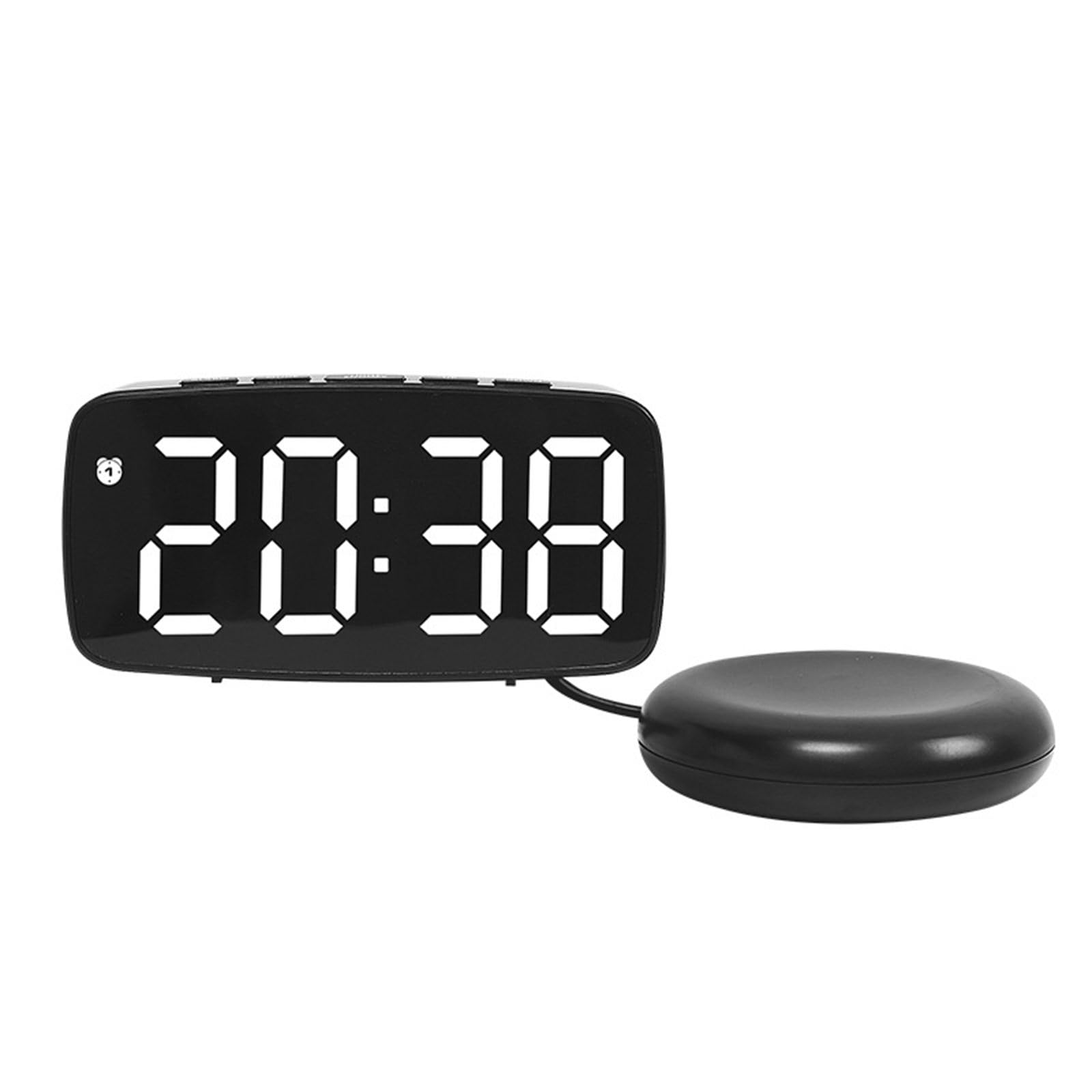 WEILWH Digital Alarm Clock with Temperature Readout Voice Activation Lighting for Bedroom Use Quiet Alarm Clock