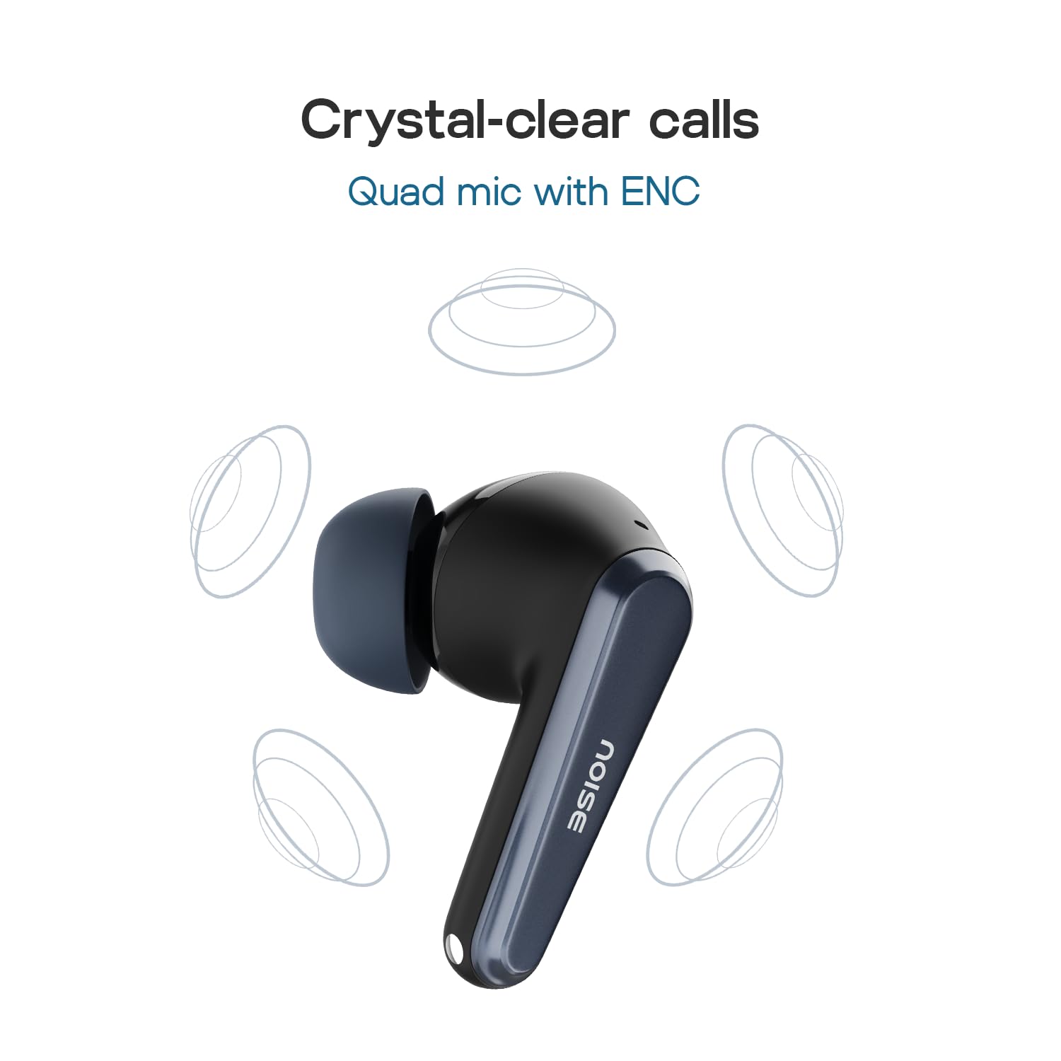 Noise Buds VS601 Wireless Earbuds, Bluetooth Earbuds with 50H Playtime, Quad Mic ENC for Clear Calls, 10mm Drivers, Dual Device Pairing, Transparent Case Design, Deep Bass, BT v5.3 (Cobalt Blue) — Amazon image 5