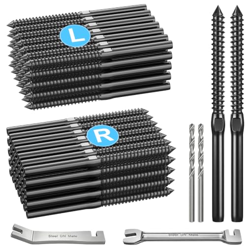 DN Mate Black Cable Railing Kit Swage Lag Screws 100Pack for 1/8" Cable