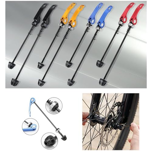Rowiz Juego de Ejes de Rueda Bicicleta de Liberación Rápida Delantera y Trasera con Eje Hueco para Bicicleta de Carretera, Montaña, MTB, BMX, 2 Pares miniatura 4