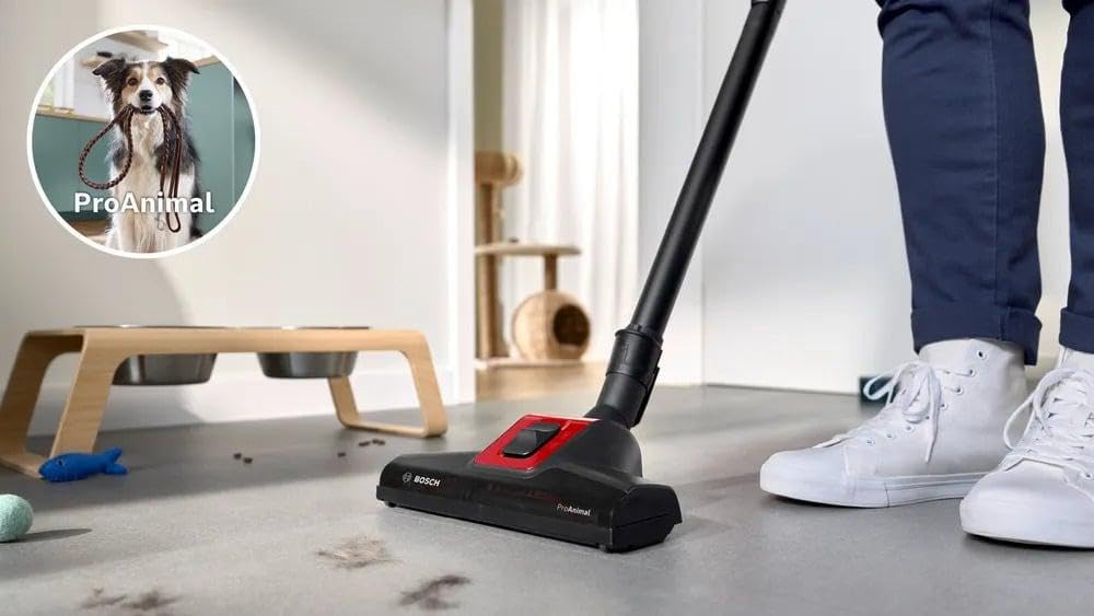 Bosch Serie 6 ProAnimal BGL6PET3 - Roja, rango de 12 m, filtro HEPA, 10 años de garantía del motor, eficaz contra el pelo de las mascotas