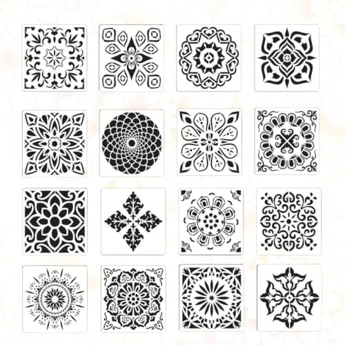 Plantillas de mandala de plástico CIYODO para pintar proyectos DIY y manualidades creativas