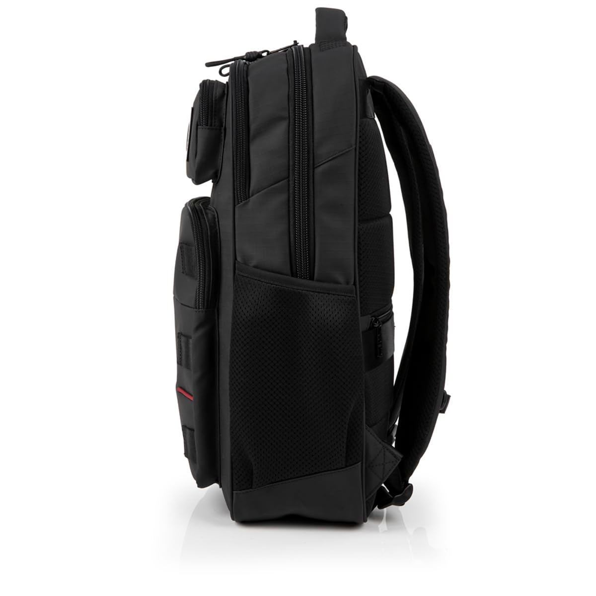 Gabol - Mochila para Portátil 17,3" Disk con 2 Compartimentos y Capacidad 20,5L - Peso Ligero de 1kg y Medidas 33x47x16cm - Material Poliéster Resinado con Reflectantes - Diseño Español - Negro