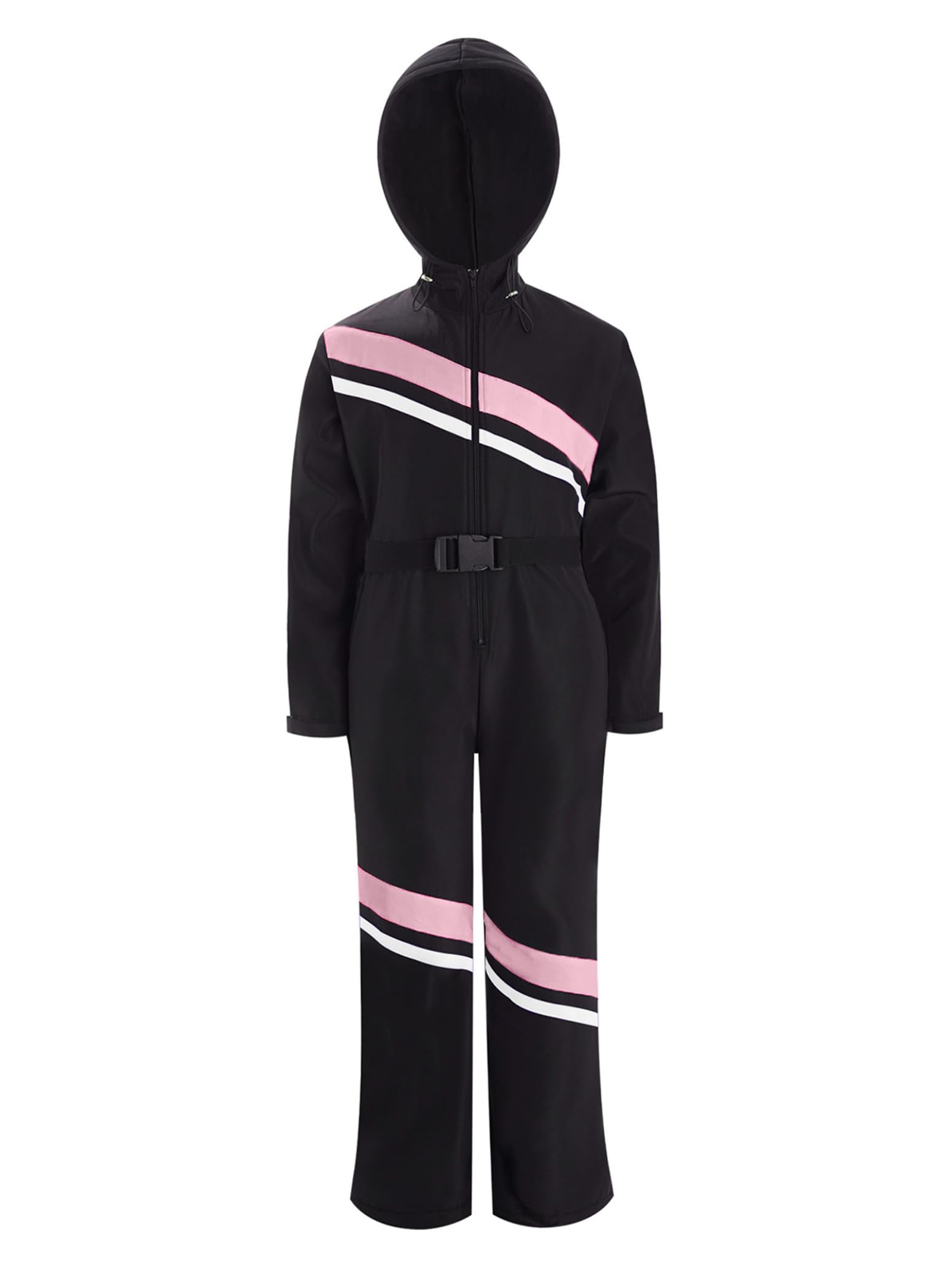 inlzdz Completo Tuta da Sci da Bambina Unisex Tute da Neve con Cappuccio Jumpsuit Inverno Caldo Pantaloni Impermeabili per attività all'aperto sugli Sci