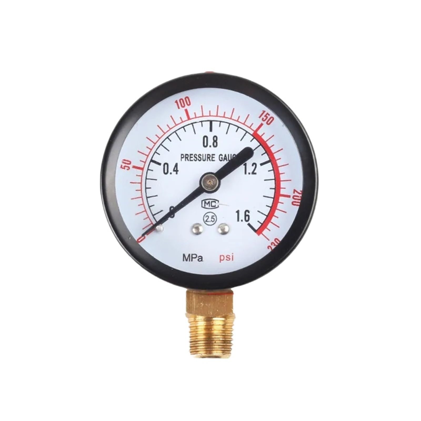 Manometr Y60 0-1,6 Mpa 0-230 PSI, filtr basenowy, ciśnieniomierz do sprężarki powietrza, części pompy, miernik ciśnienia (B)