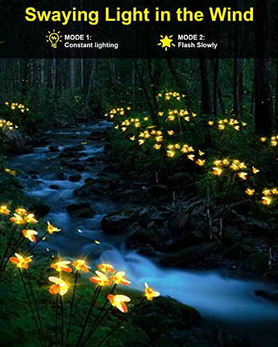 Luci Esterno, 4 Pezzi da Giardino Firefly con 10