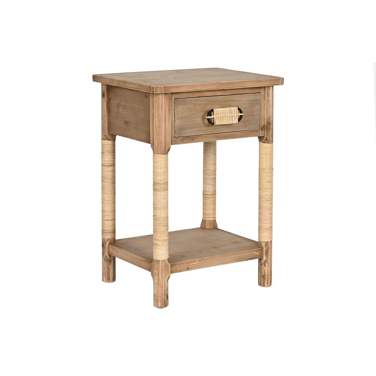 Comodino Naturale Marrone Chiaro Corda Picea 44 x 33 x 61,5 cm