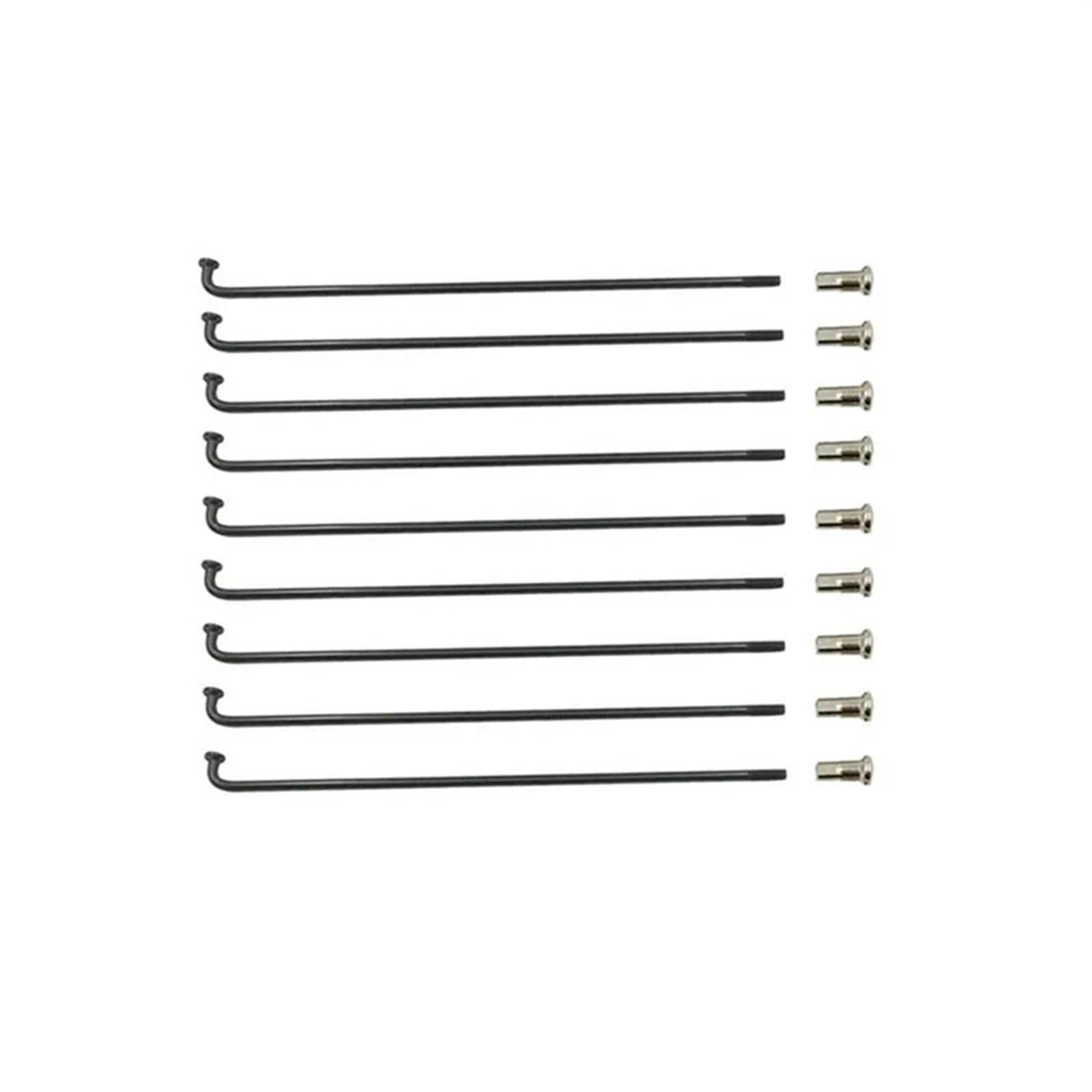 40Pcs Electric Fit For Bicycles Motor Wheel Spokes 12G Diameter 2.6mm Equal Diameter J-BEND Electrophoresis Black Color E-bike Spokes Bike Spoke Parts(Length 144mm)