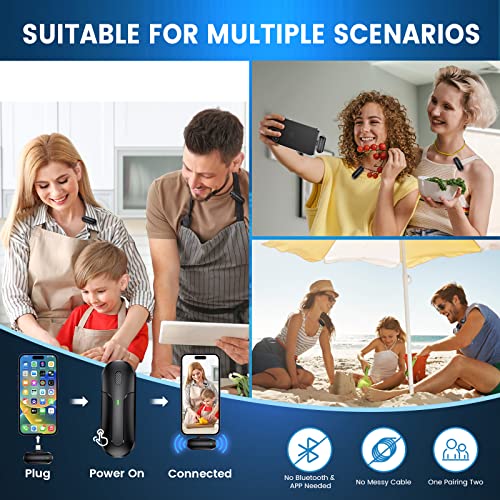 Miogren Wireless Lavalier Microphone For Iphone Ipad With Charging Case Noise Reduction Professional Wireless Microphone Plug-Play Wireless Mic For Live Stream, Vlog, Interview, Youtube, Facebook #TOP2