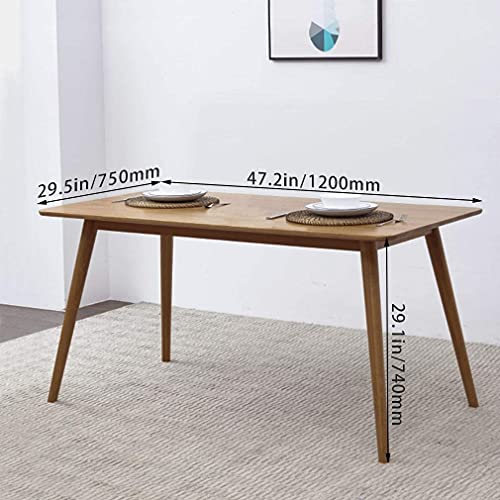 Wood Dining Table Modern Rectangular Kitchen Table For Small Spaces Home Furniture Dining Room Table With Solid Wooden Legs, Natural #TOP1