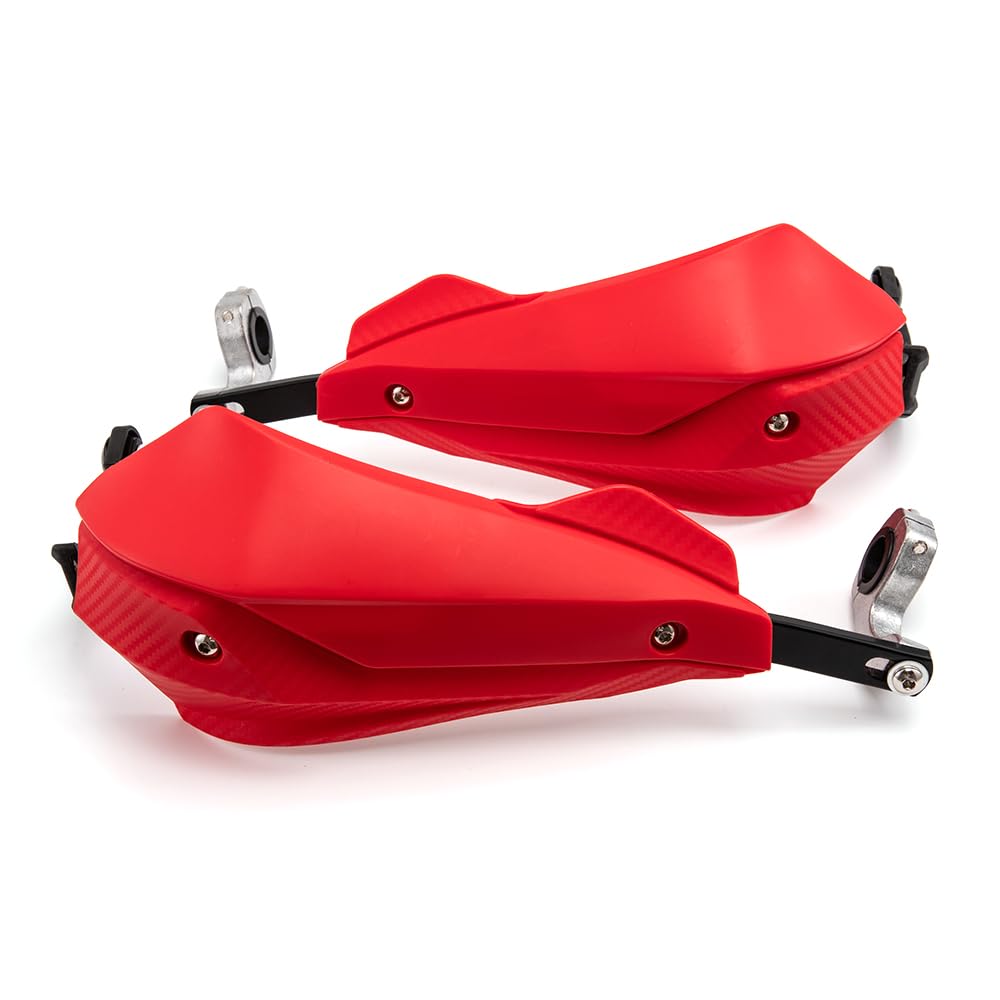Protège-mains pour moto universels 22 mm 25 mm 28 mm Protège-guidon Écran de protection Équipement de protection contre le vent pour motos scooters et quads pour PCX 125 /R 1250 GS/TMAX (Rouge)