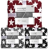 CelinaTex Flauschige Kuscheldecke XXL 200 x 220 cm grau Decke Sofa Couch Wohndecke weich Stars Mikrofaser Fleece Oeko-TEX Moonlight