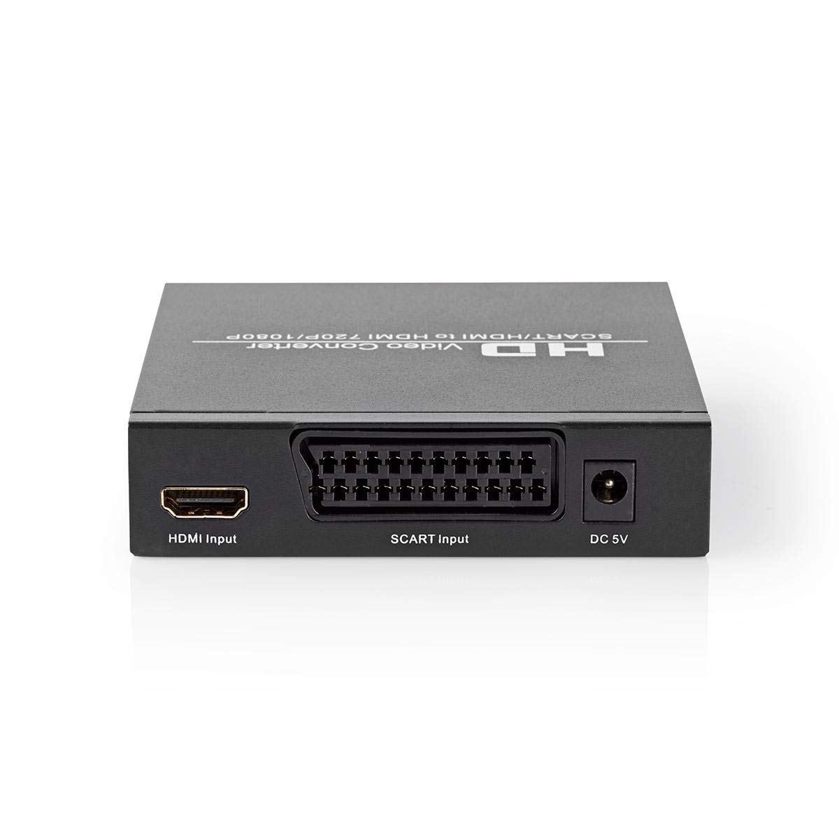NEDIS Convertisseur HDMI T - Prise péritel - Sortie HDMIT / 1 Sortie Audio 3,5 mm / 1 x Audio numérique - 1 Voie - 1080p - 1,65 Gbps - Aluminium - Anthracite