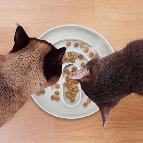 Katzenfutter-Labyrinth – Lustiger Puzzle-Futterspender für Katzen, langsamer Futternapf | Katzenfutter-Labyrinth-Spielzeug, interaktiver Katzen-Puzzle-Futterspender, Beschäftigungsspielzeug für Katzen