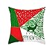 ANAZOZ Funda Cojines de 45x45,Funda de Cojín Poliéster Fundas Cojines Happy New Year Geométrico Rojo Verde