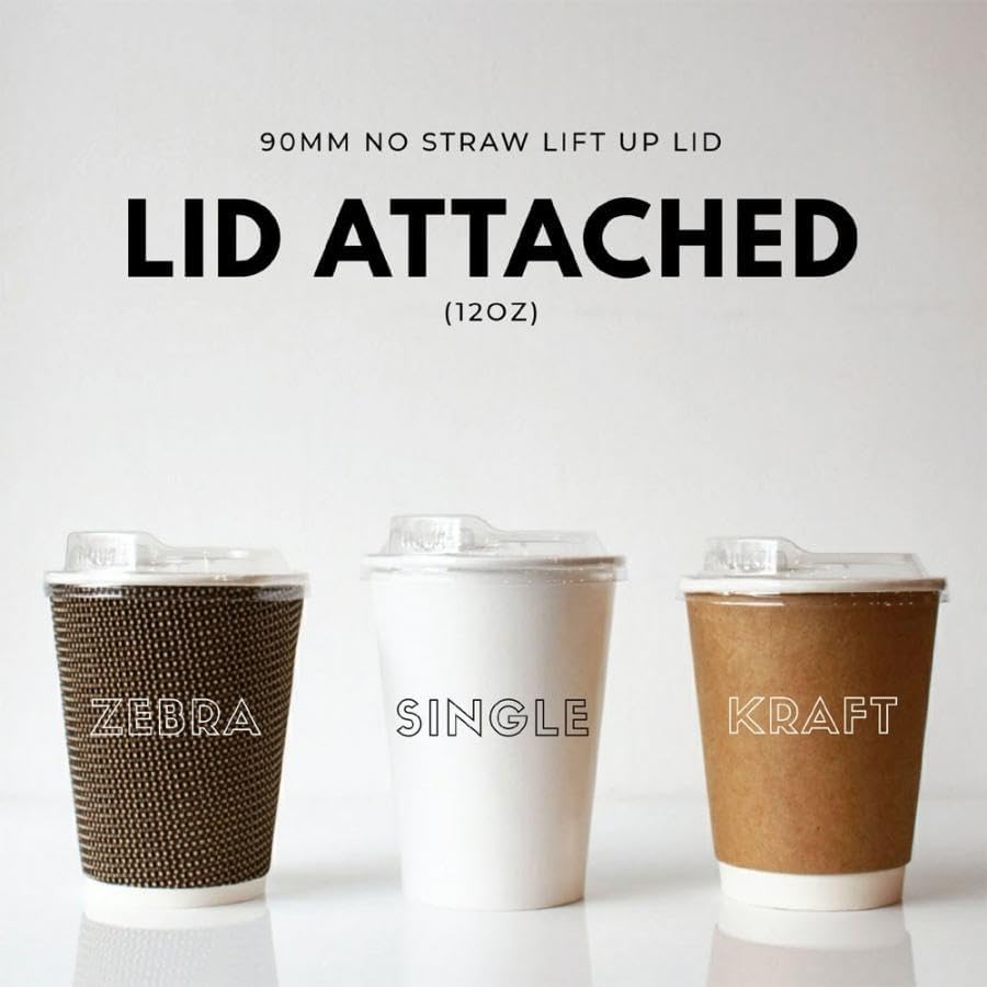 90mm口径ペーパーカップ用開閉式フタ1000個 [並行輸入品]